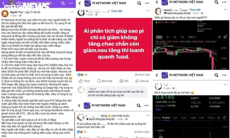 Tiền ảo Pi rớt giá, 'Pi thủ' kẻ bắt đáy, người đua nhau cắt lỗ