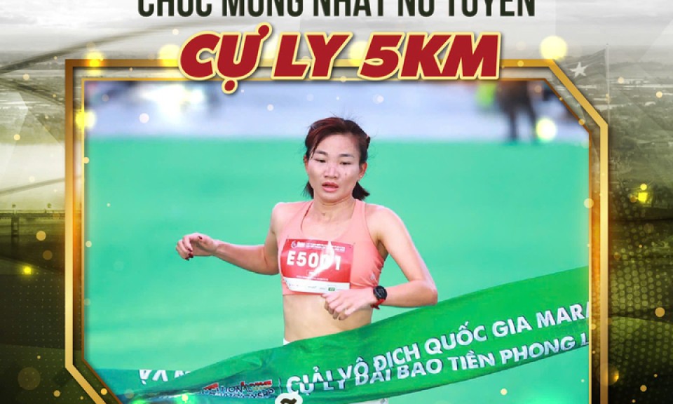 Nguyễn Thị Oanh 9 lần liên tiếp vô địch Tiền Phong Marathon
