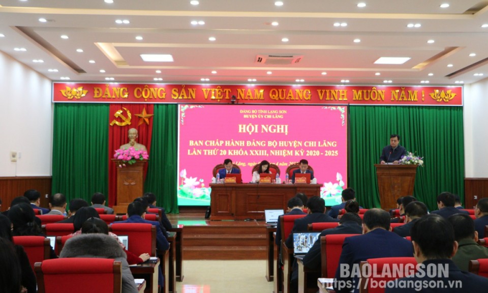 Hội nghị Ban Chấp hành Đảng bộ huyện Chi Lăng lần thứ 20