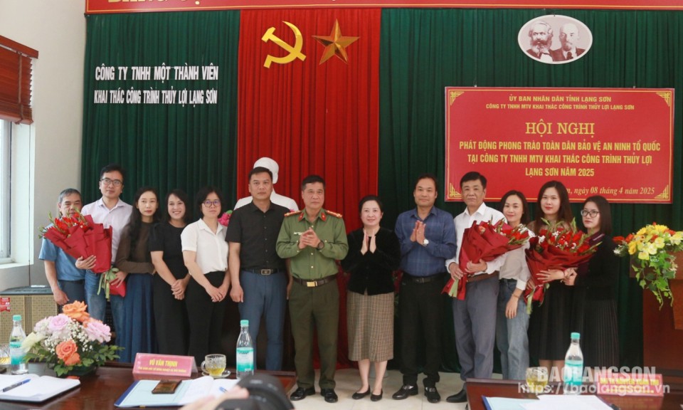 Công ty TNHH MTV Khai thác công trình thủy lợi Lạng Sơn phát động phong trào toàn dân bảo vệ an ninh