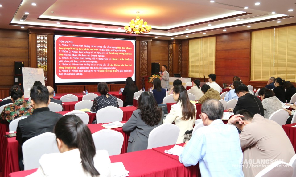 150 doanh nghiệp, hợp tác xã tham gia tập huấn "Các rủi ro về thuế doanh nghiệp "