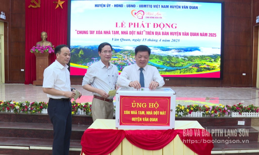 Văn Quan: hơn 500 triệu đồng ủng hộ xóa nhà tạm, nhà dột nát