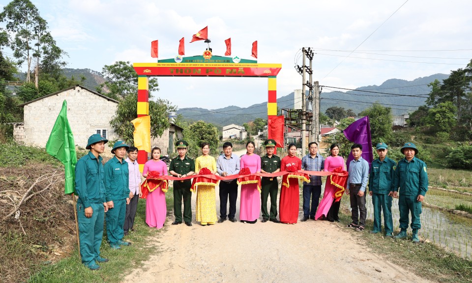 Khánh thành công trình cổng chào thôn Pò Mã và thôn Khuổi Tát, xã Xuất Lễ
