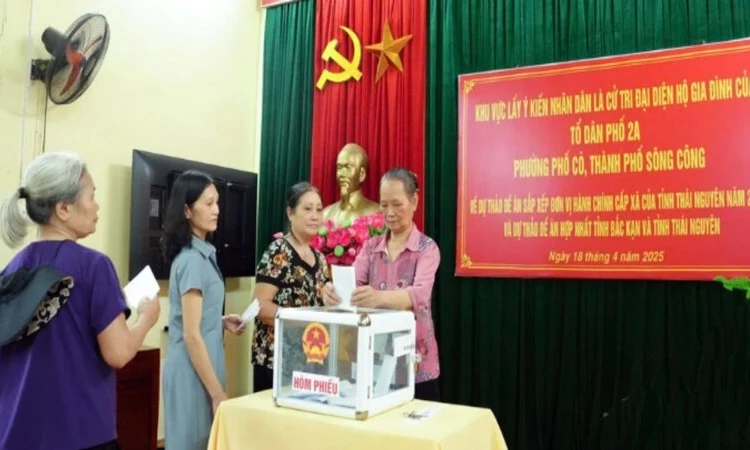 Cử tri Thái Nguyên đồng thuận rất cao với đề án sắp xếp cấp xã, cấp tỉnh