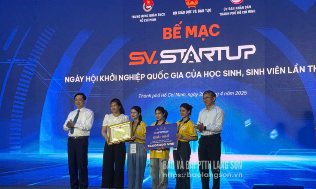 Lạng Sơn có 2 dự án đoạt giải tại Cuộc thi “Học sinh sinh viên với ý tưởng khởi nghiệp” cấp quốc gia