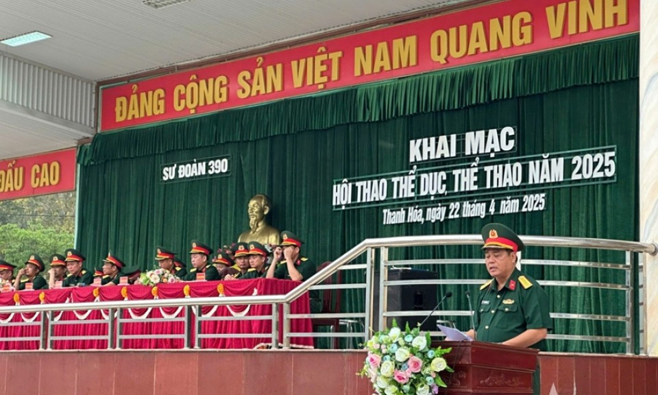 Sư đoàn 390 khai mạc Hội thao thể dục thể thao năm 2025