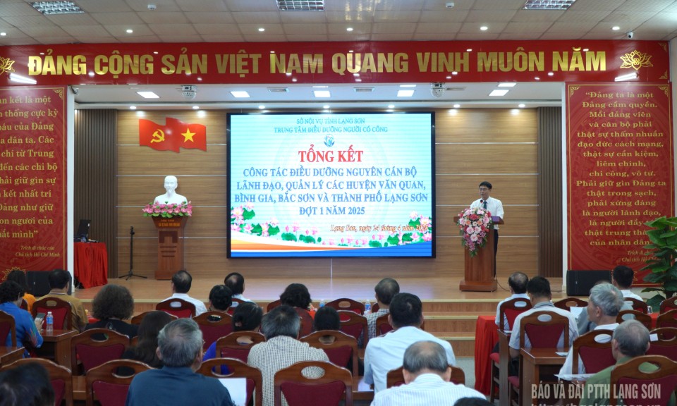 Tổng kết công tác điều dưỡng nguyên cán bộ lãnh đạo, quản lý đợt 1