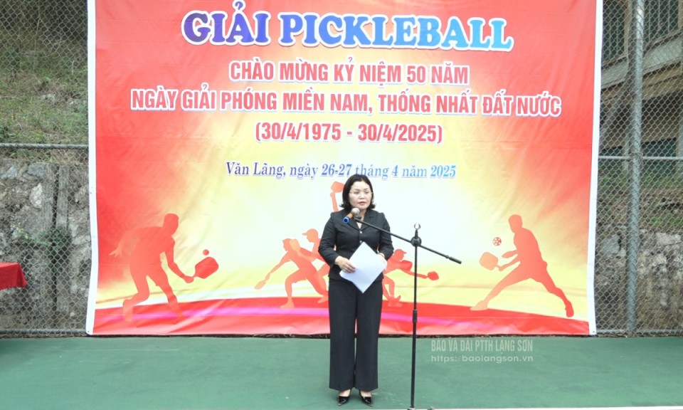 Văn Lãng: Trên 100 vận động viên tham gia Giải thi đấu thể thao Pickleball lần thứ I năm 2025