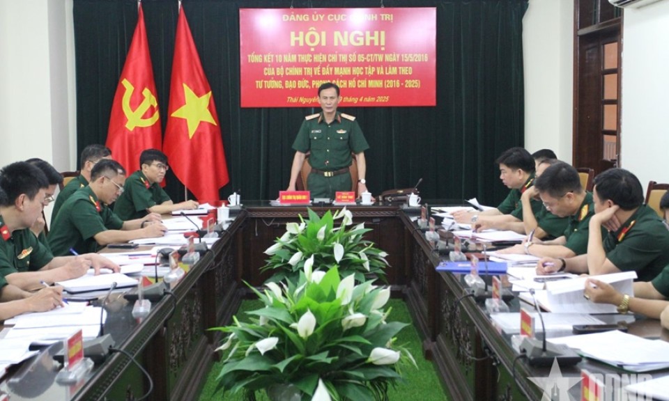Đảng ủy Cục Chính trị Quân khu 1 tổng kết 10 năm thực hiện chỉ thị số 05 của Bộ Chính trị