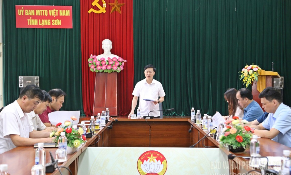 Họp Ban Vận động cứu trợ tỉnh Lạng Sơn
