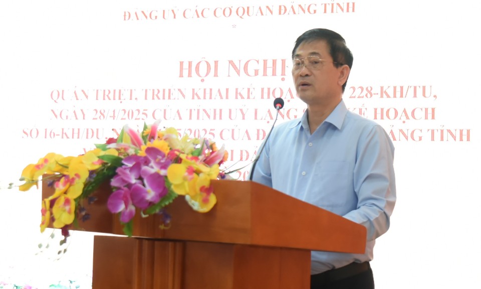 Đảng ủy các cơ quan Đảng tỉnh quán triệt về tổ chức đại hội đảng bộ các cấp