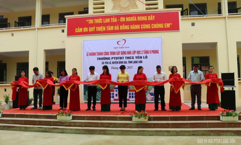 Bình Gia:  Khánh thành 8 phòng học tại xã Yên Lỗ
