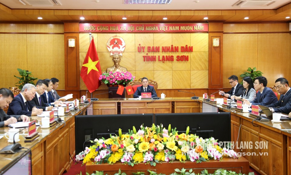 Hội đàm thúc đẩy thông quan hàng hóa qua các cửa khẩu của tỉnh Lạng Sơn (Việt Nam) và Quảng Tây (Trung