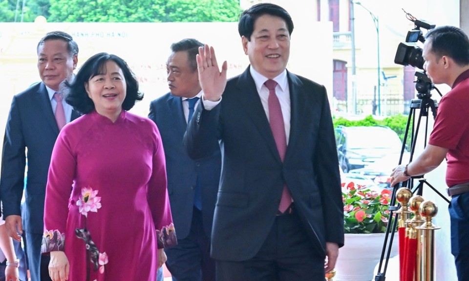nước dự Lễ công bố nghị quyết, quyết định về sắp xếp và tổ chức đơn vị hành chính cấp xã của TP Hà Nội