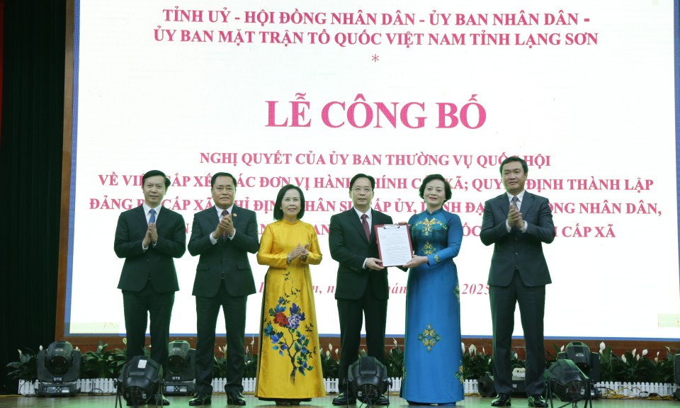 Công bố Nghị quyết của Ủy ban Thường vụ Quốc hội, các quyết định của tỉnh về thực hiện mô hình chính