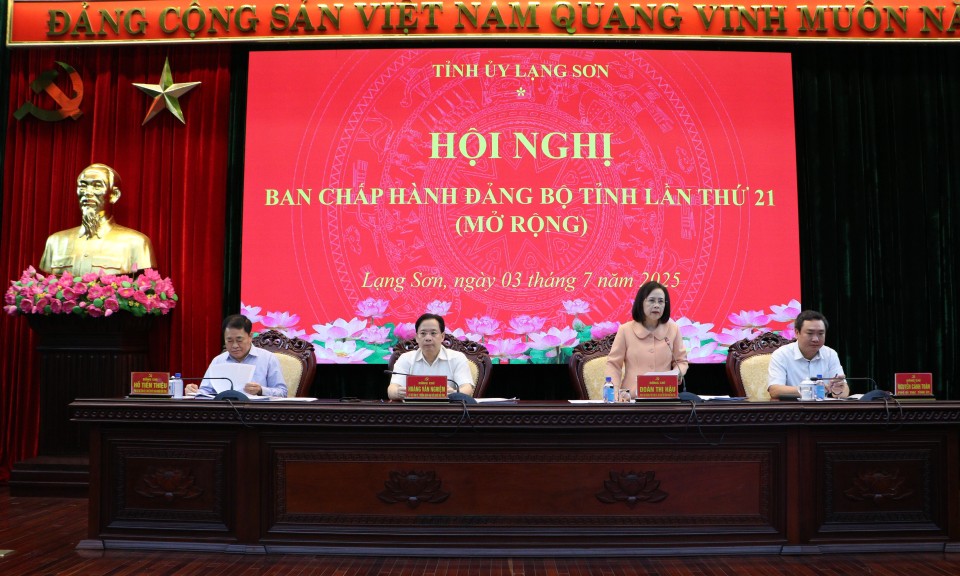 Hội nghị Ban Chấp hành Đảng bộ tỉnh lần thứ 21