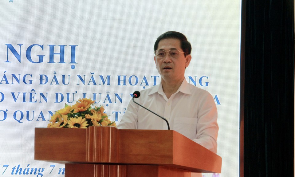Đảng ủy Các cơ quan Đảng tỉnh: Sơ kết 6 tháng đầu năm hoạt động Ban Chỉ đạo 35, báo cáo viên dư luận