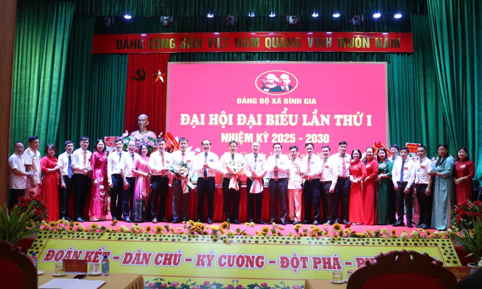 Đại hội đại biểu Đảng bộ xã Bình Gia thành công tốt đẹp