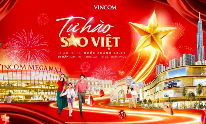 Vincom khởi động chiến dịch 'Tự hào sao Việt' chào mừng 80 năm Quốc khánh
