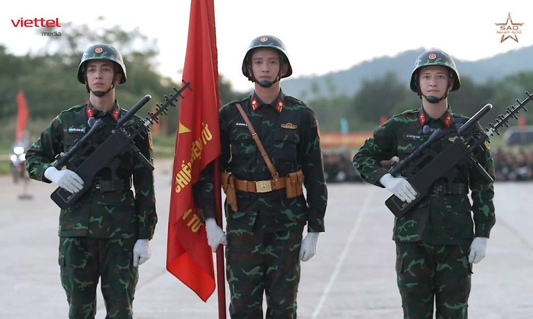Thượng úy Lê Hoàng Hiệp gây ấn tượng trong 'Sao nhập ngũ 2025'