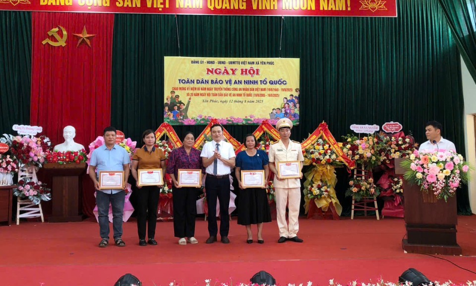 Xã Yên Phúc tổ chức ngày hội toàn dân bảo vệ an ninh Tổ quốc