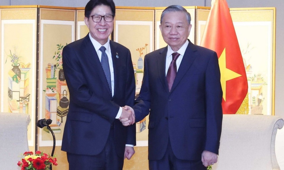 Tổng Bí thư Tô Lâm tiếp Thị trưởng thành phố Busan