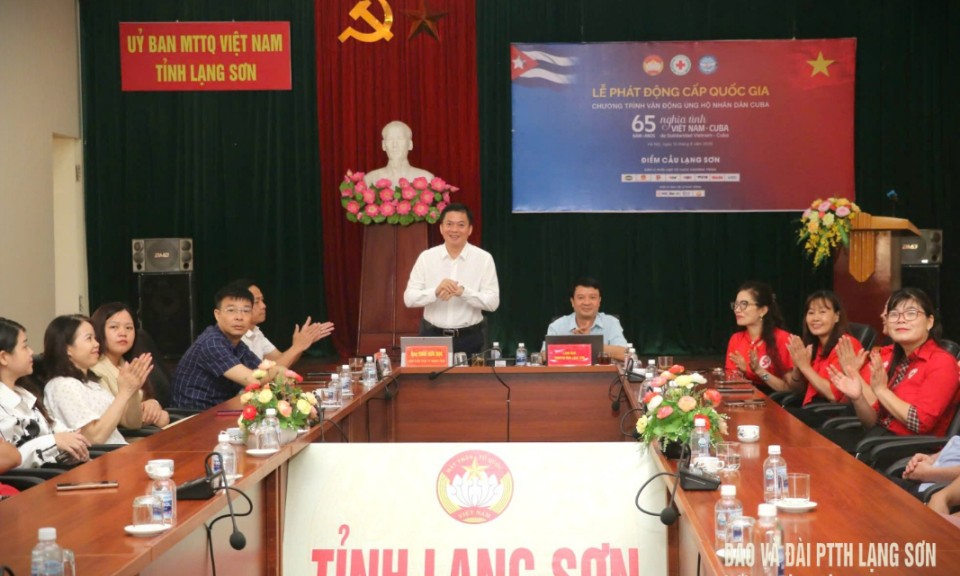 Phát động chương trình vận động ủng hộ Nhân dân Cuba