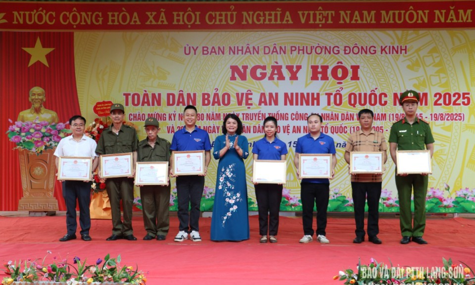 Phường Đông Kinh tổ chức Ngày hội toàn dân bảo vệ an ninh Tổ quốc năm 2025