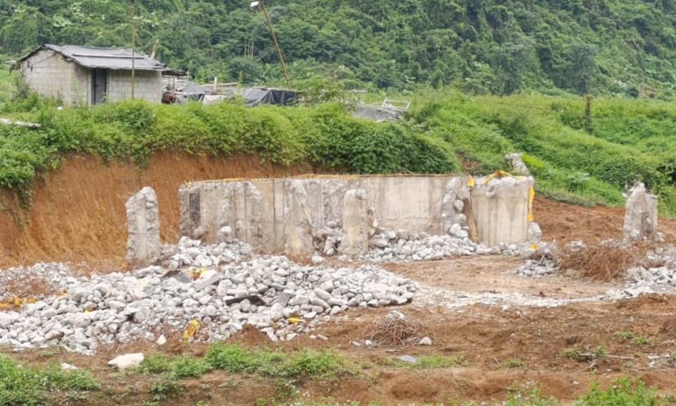 Chủ đầu tư dự án Cụm công nghiệp Bắc Sơn 2 đã phá dỡ công trình bể xử lý nước thải tập trung