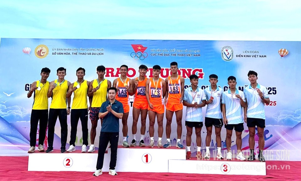 Điền kinh Lạng Sơn đoạt 2 huy chương tại Giải vô địch điền kinh các nội dung tiếp sức quốc gia